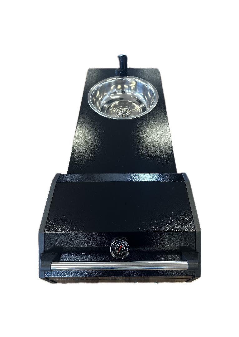 Swift Alfresco Black (Slide-Out, Gas BBQ & Sink) - Hawk Appliances